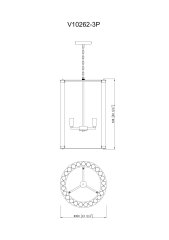 Светильник подвесной Moderli V10262-3P Crumbly
