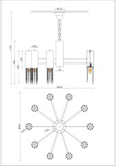 Люстра подвесная Moderli V10010-10P Klimand