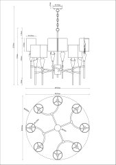 Люстра подвесная Moderli V10030-8P Luiza