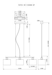 Люстра подвесная Moderli V10496-3P Room
