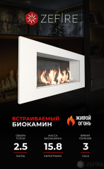 Биокамин Elliot 900 белый со стемалитом