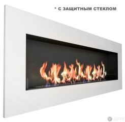 Биокамин Elliot 1800 с белой рамкой