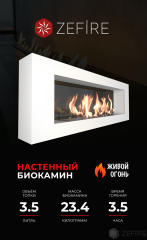 Биокамин Orion 1200 белый со стемалитом