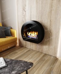 Биокамин Barrel черный