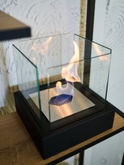 Биокамин Quant metall черный