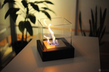 Биокамин Quant metall черный