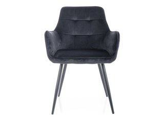 Стул кухонный Signal LEMON Velvet Bluvel 19 (черный/черный)