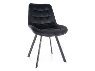 Стул кухонный Signal MONTI Velvet Bluvel 19 поворотный (черный/черный)