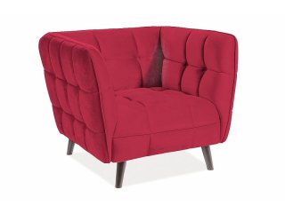 Кресло Signal CASTELLO 1 Velvet Bluvel 59 (бордовый)