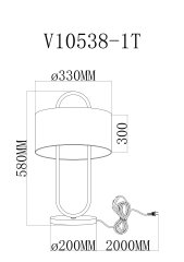 Лампа настольная Moderli V10538-1T Palma