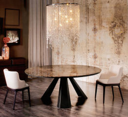 Стол в столовую Cattelan italia  Eliot Keramik Round