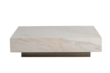 57EL-93601 Стол журнальный АГАТ (AGATE) светлый керамический 120*80*29см