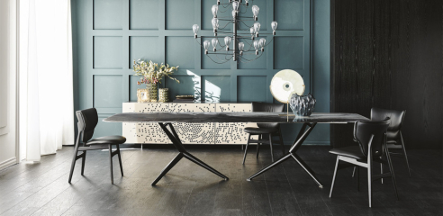 Стол в столовую Cattelan italia Atlantis Crystalart