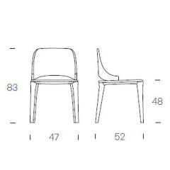 Стул Malva Tonin Casa Modern 47 x 56 x 83h nc57899