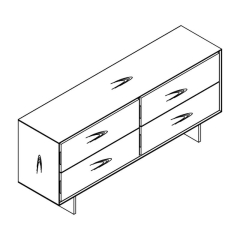 Комод Mod Interiors Miramar 180 x 45 x 80h nc102207