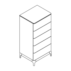 Комод высокий Mod Interiors Calpe 55 x 45 x 114,5h nc102689