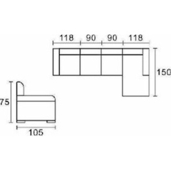 Диван модульный Mod Interiors Telas New 416 x 150 x 75h nc103638
