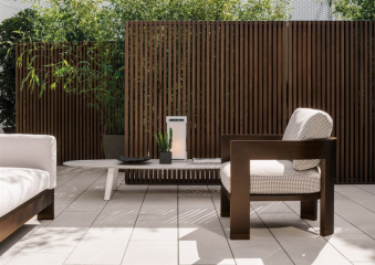 Кресло Minotti Warhol Dark Brown Outdoor