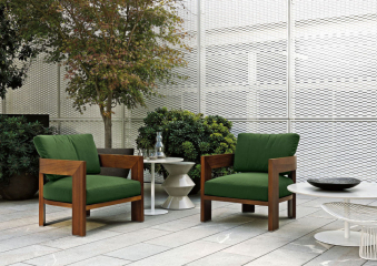 Кресло Minotti Warhol Iroko Outdoor