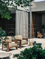 Кресло Minotti Warhol Iroko Outdoor