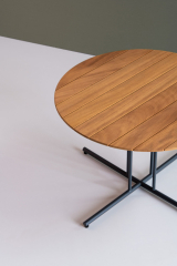Журнальный стол Potocco Graphic 955/TBC-40-OUT-955/TBC-60-OUT- 955/TBC-80-OUT Iroko wood top