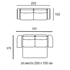 Диван-кровать Jungle Dream Mod Interiors Selection 252 x 102 x 88h nc88878