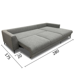 Угловой диван-кровать Boston Nice (c оттоманкой) Mod Interiors Selection 280 x 102/175 x 88h nc89417