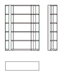 Стеллаж Sintesi Tonin Casa Modern 151 x 41 x 204h nc89875