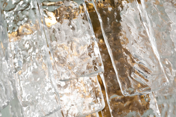 Бра Ice рифленое стекло/латунь K2KG0998W-2B