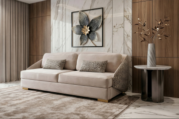 Диван Палаццо(Palazzo) 240М трехм. раскладной бежевый/принт Colt002+Ana-Beg 240*105*95см
