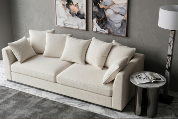 Диван Роберто(Roberto) трехместный, рогожка кремовый BOTEGA-SVBEG 250*100*90см