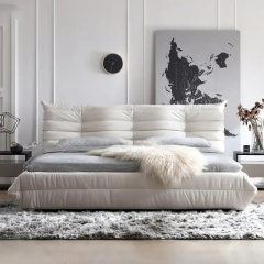 Двуспальная кровать RBD029 New Vintage Ivory leather