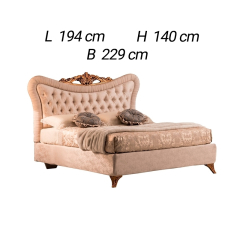 Кровать 160х200 Arredo Classic Modigliani с мягким и каркасом изголовьем