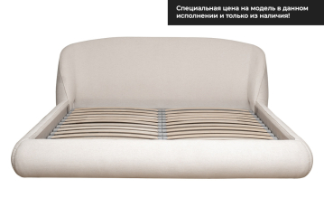 Кровать Палаццо(Palazzo) 180 без мех.шенилл экрю Natur-Ecru 215*240*90см