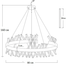 Люстра стеклянная Cloud 62GDW-913-800R