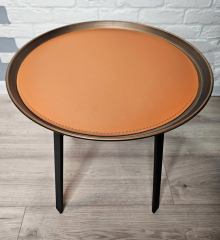 Стол кофейный Husk leather plate