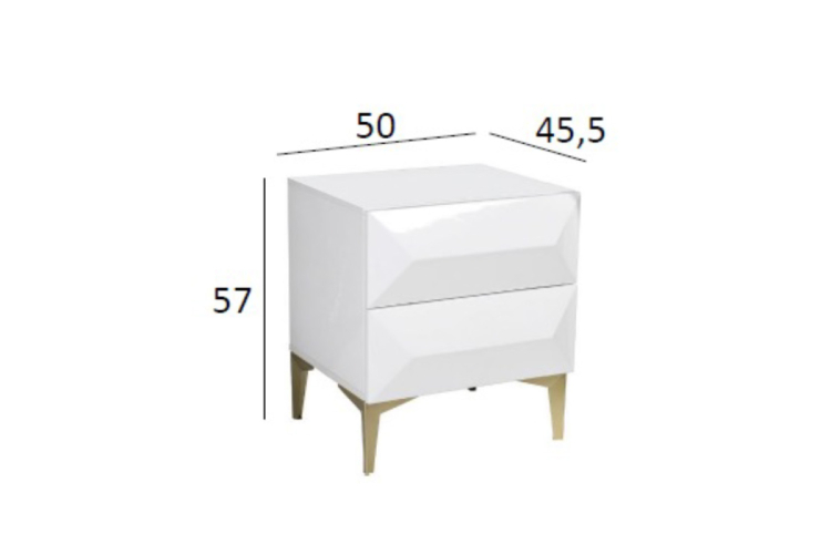 Тумбочка белая 40AD-CB251