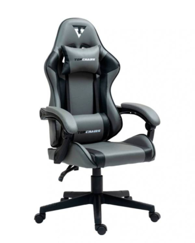Кресло спортивное TopChairs Commander черно-серый