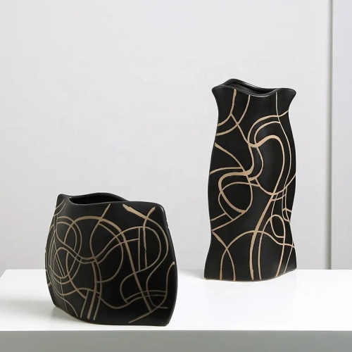 Ваза Abstract flat vase B